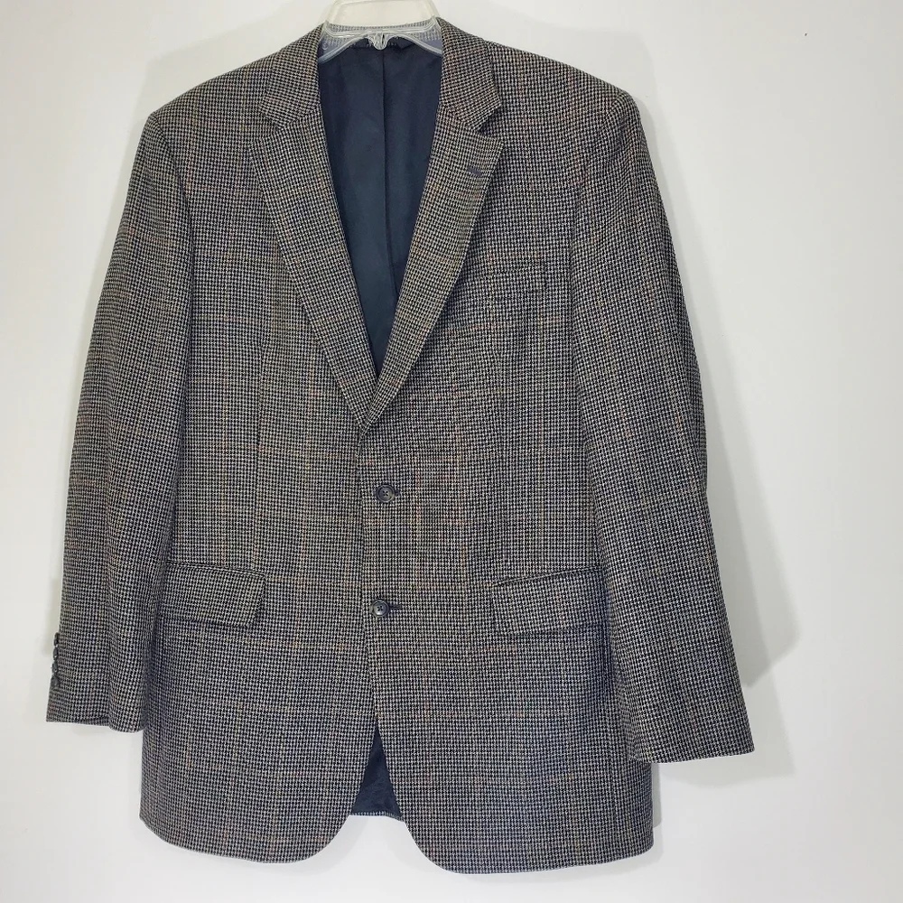 Jos. A. Bank Wool/Silk Checked Blazer, Size 41L